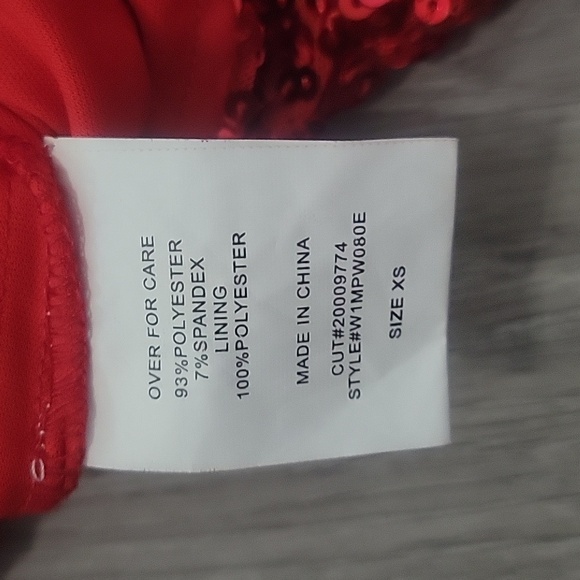 Windsor red sequin open back formal stretchy dress xs - Picture 4 of 6